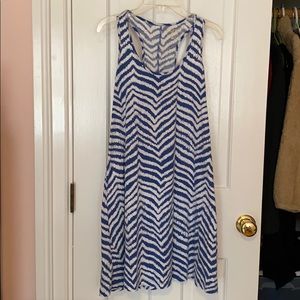 White and Blue Lilly Dress